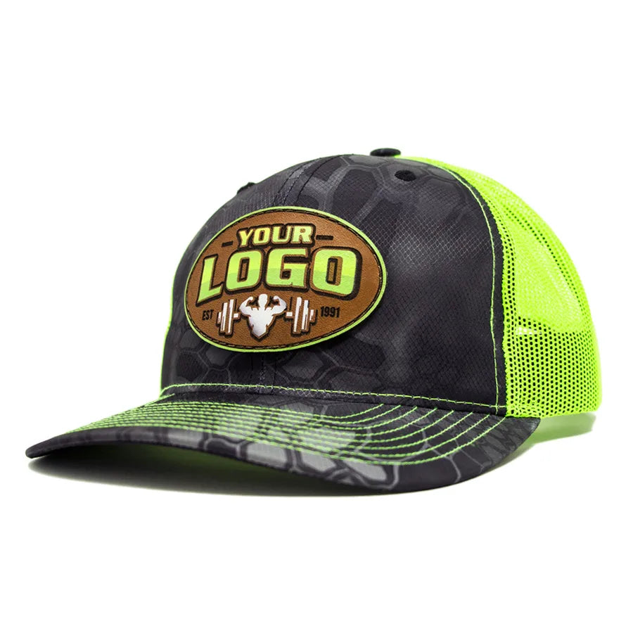 112-CP Richardson Pattern Color/Printed Patch Trucker Cap