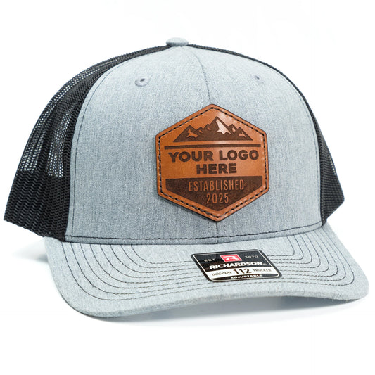 112-LP Richardson Leather Patch Trucker Cap