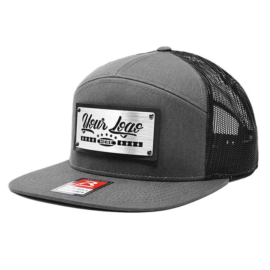 168-MP Richardson Seven Panel Metal Patch Trucker Cap