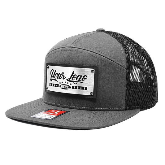 168-MP Richardson Seven Panel Metal Patch Trucker Cap