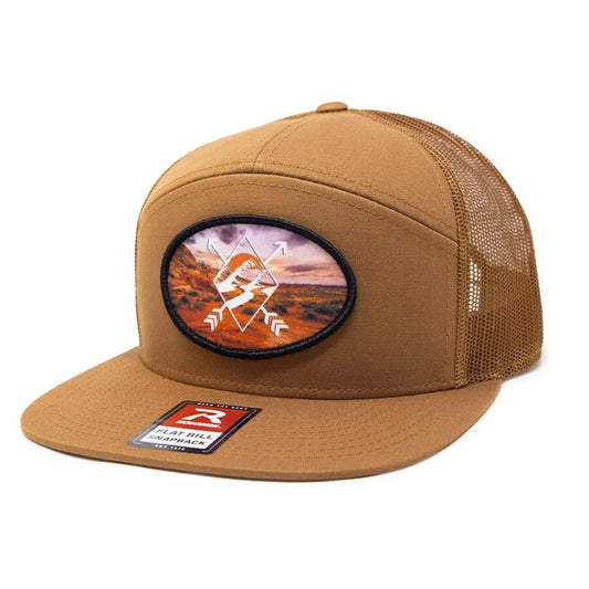 168-DS Richardson Seven Panel Dye Sublimation Patch Trucker Cap