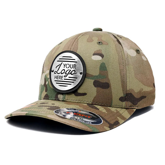 6277-MP Flexfit Pattern Wooly Combed Metal Patch Hat