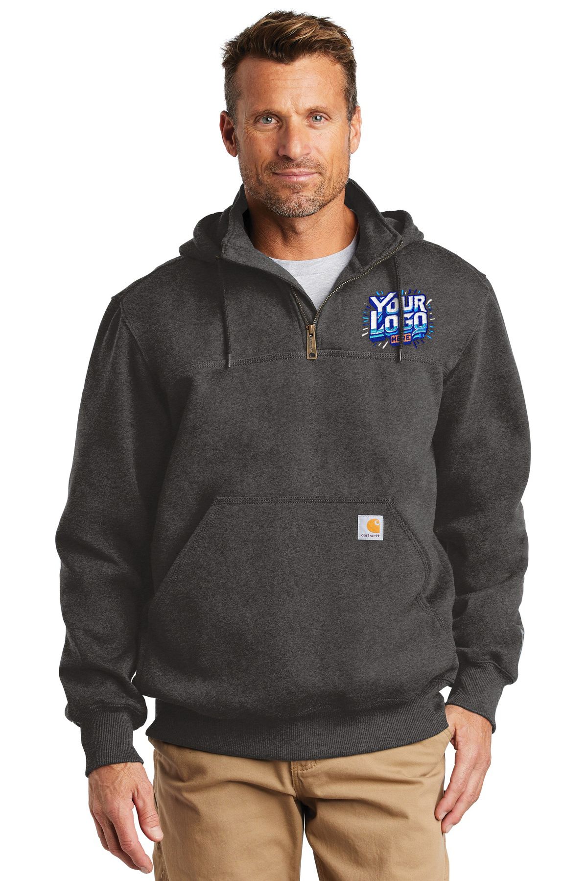 CT100617 – Carhartt ® Rain Defender ® Paxton Heavyweight Hooded Zip Mock Sweatshirt.